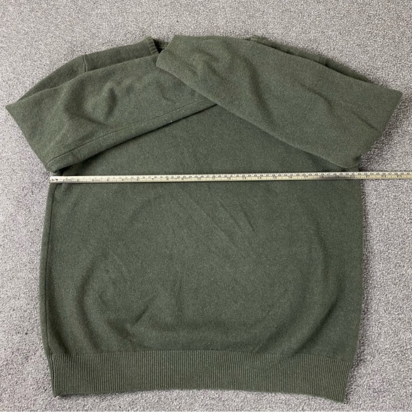 ALPHA STUDIO Dark Green Wool Cashmere Crewneck Sweater Men’s Size 50 Medium - Picture 8 of 12